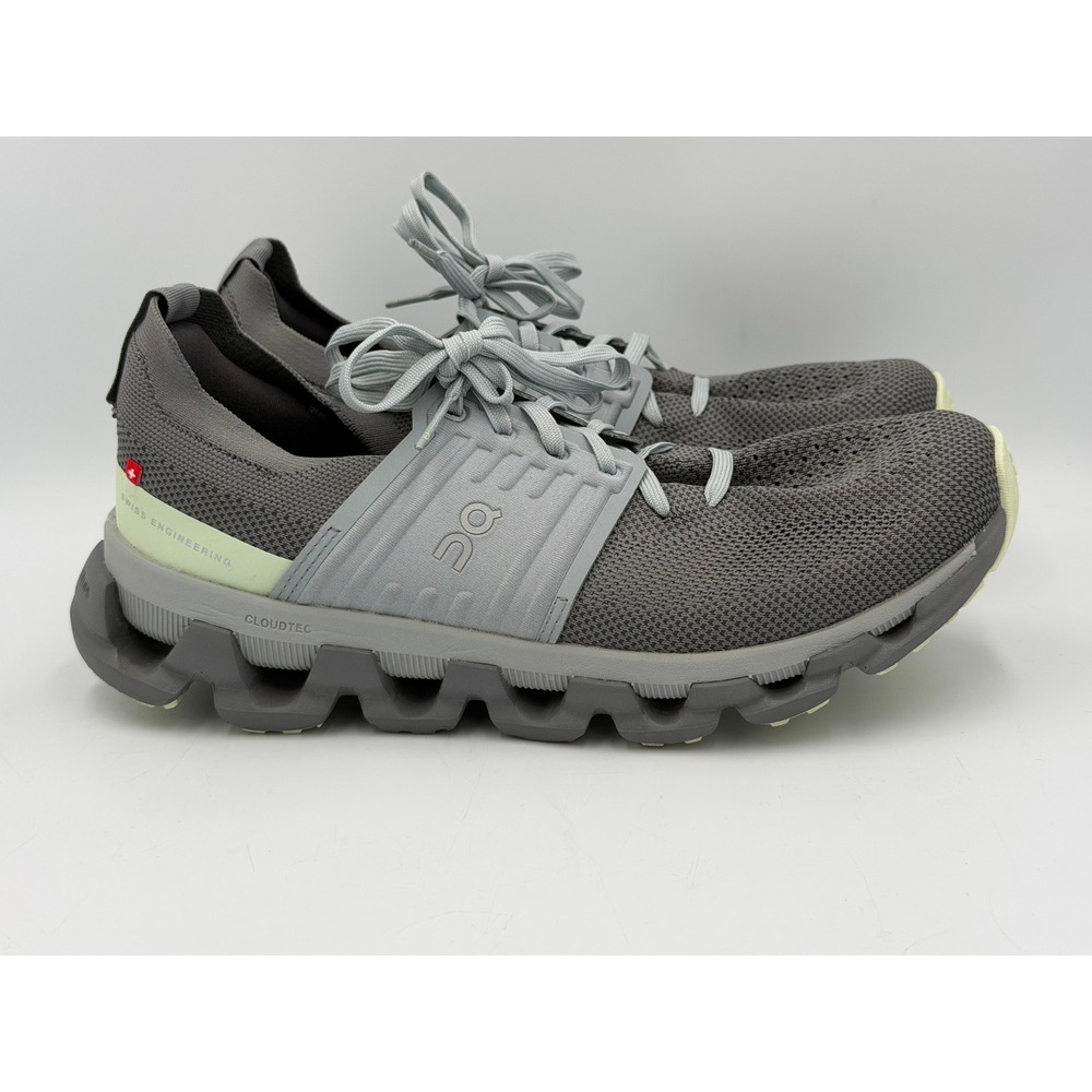 On Running Cloudswift Womens 8.5 Gray Lime Green Mesh Running Shoes 3WD10452551